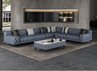 Ecksofa Sofa L-Form Wohnzimmer Couch Polster Sofas Neu Design Leder